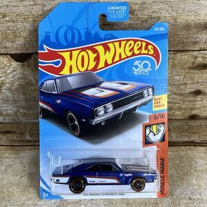 Hot Wheels 50th Anniversary 69 Dodge Charger 500 Blue Muscle Mania 215/365 FKB08